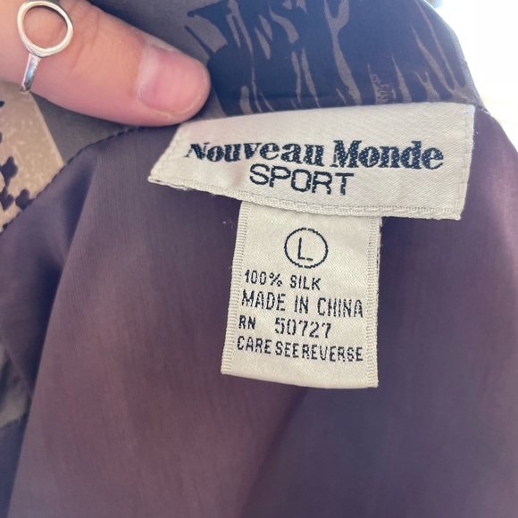 90s sporty silk bomber jacket - Picture 3 of 3